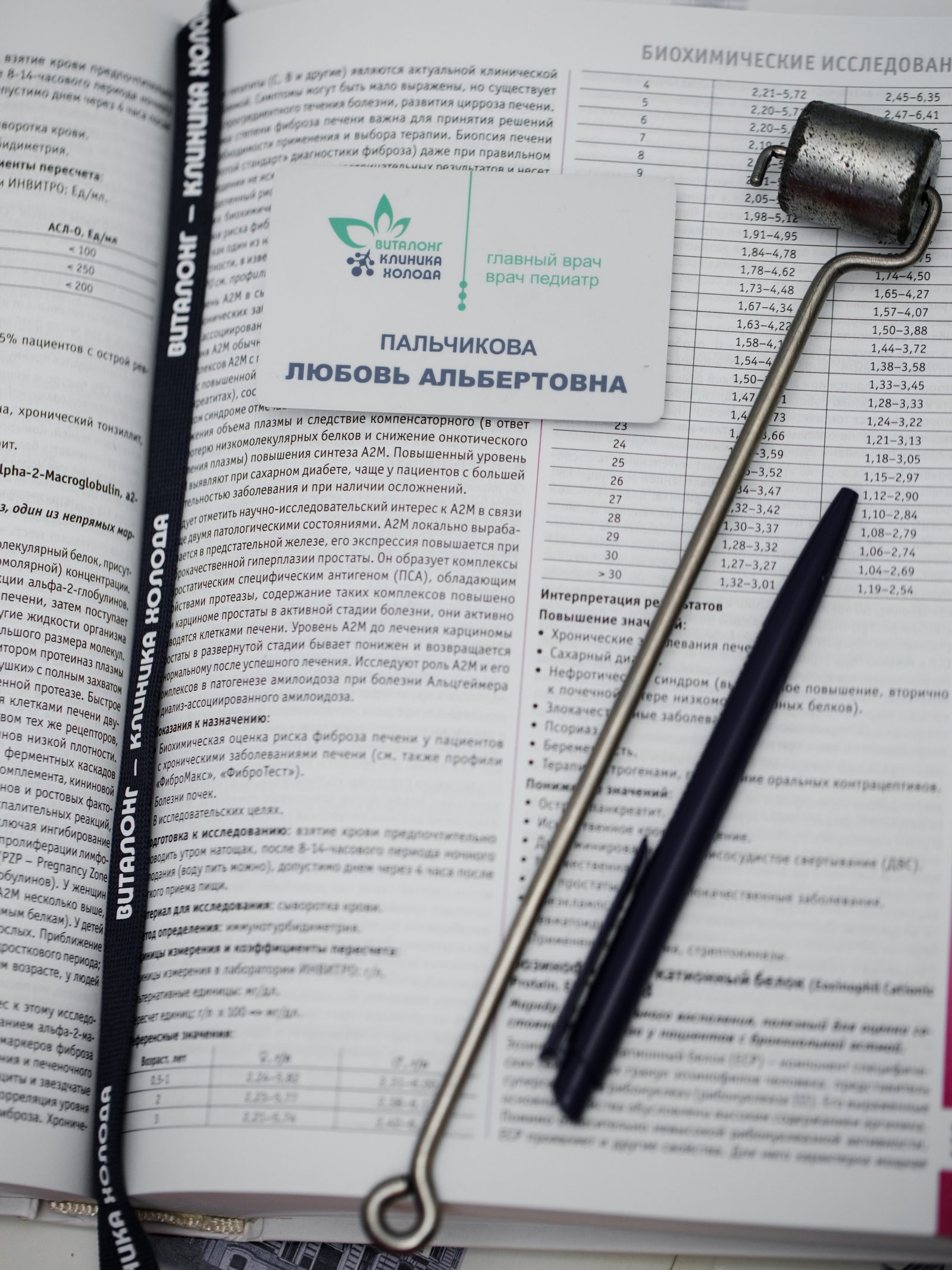 Пропуск главного врача клиники на фоне медицинского справочника
